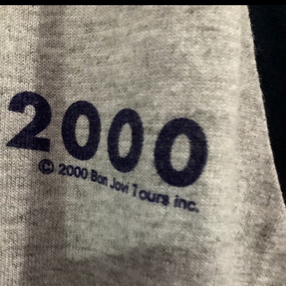 Vintage Jon Bon Jovi 2000 Crush Concert Tour 3/4 Sleeve XL Shirt - Picture 2 of 9